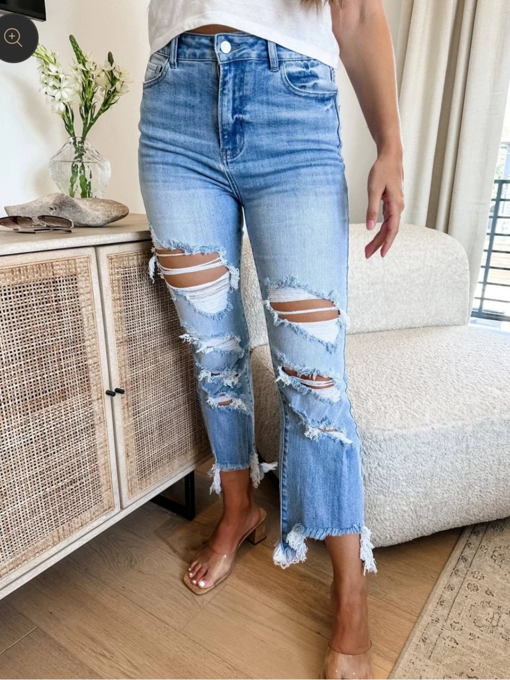 BLAKELEY Urban Distressed Crop Jean Sz 7